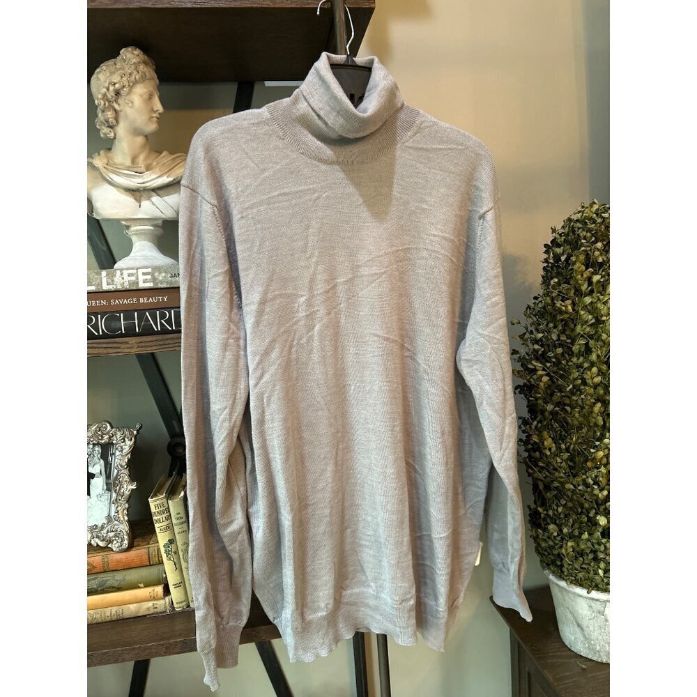 Bugatchi Super Merino Solid Turtleneck Sweater Ce… - image 5